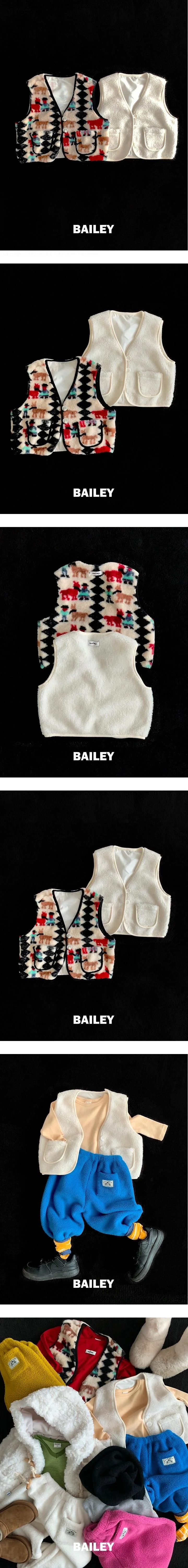 Acorn Sherpa Vest - Ivory by Bailey for Child unisex - view 1