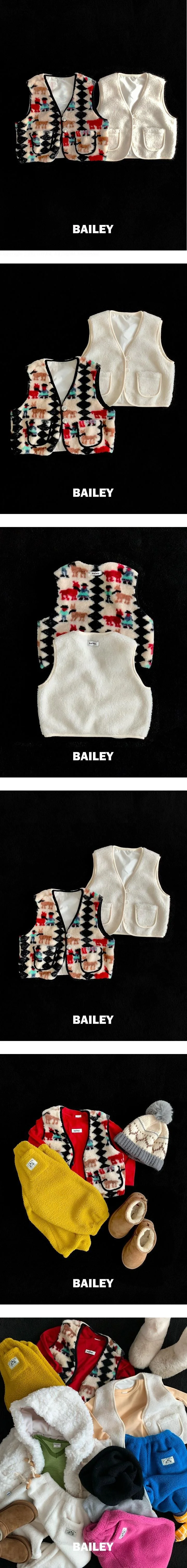Acorn Sherpa Vest - Black by Bailey for Child unisex - view 1