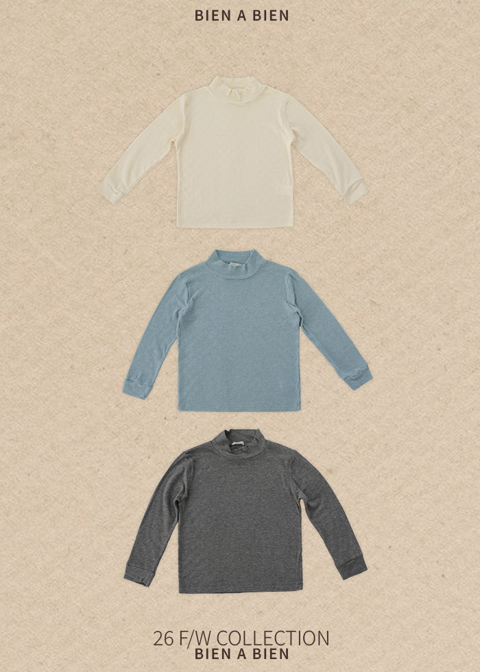 Butter Mock Neck Tee by Bien a Bien for Child - view 1