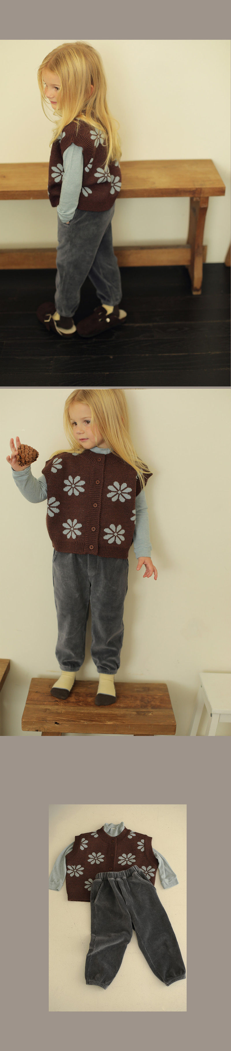 Dous Knit Vest by Bien a Bien for Child - view 8