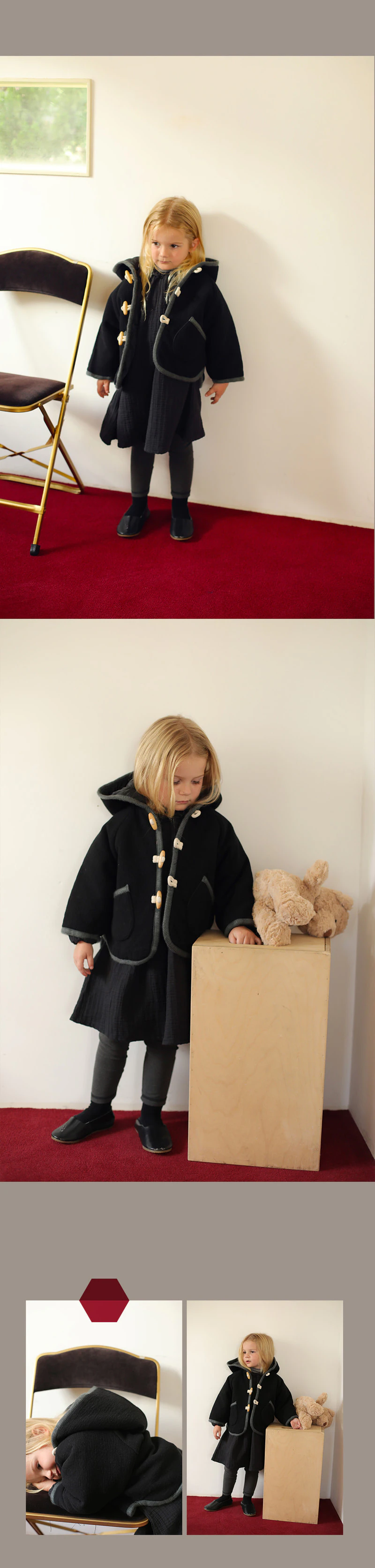 Miel Hooded Jacket by Bien a Bien for Child - view 5