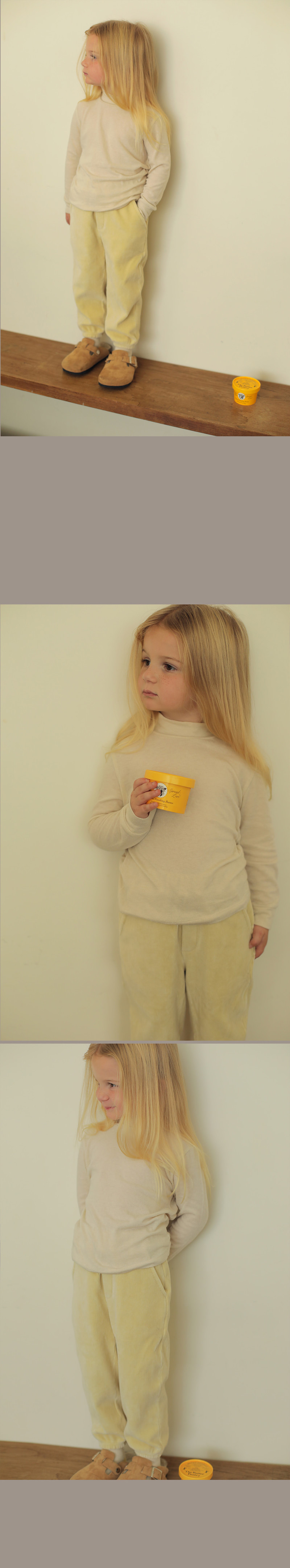 Butter Mock Neck Tee by Bien a Bien for Child - view 3