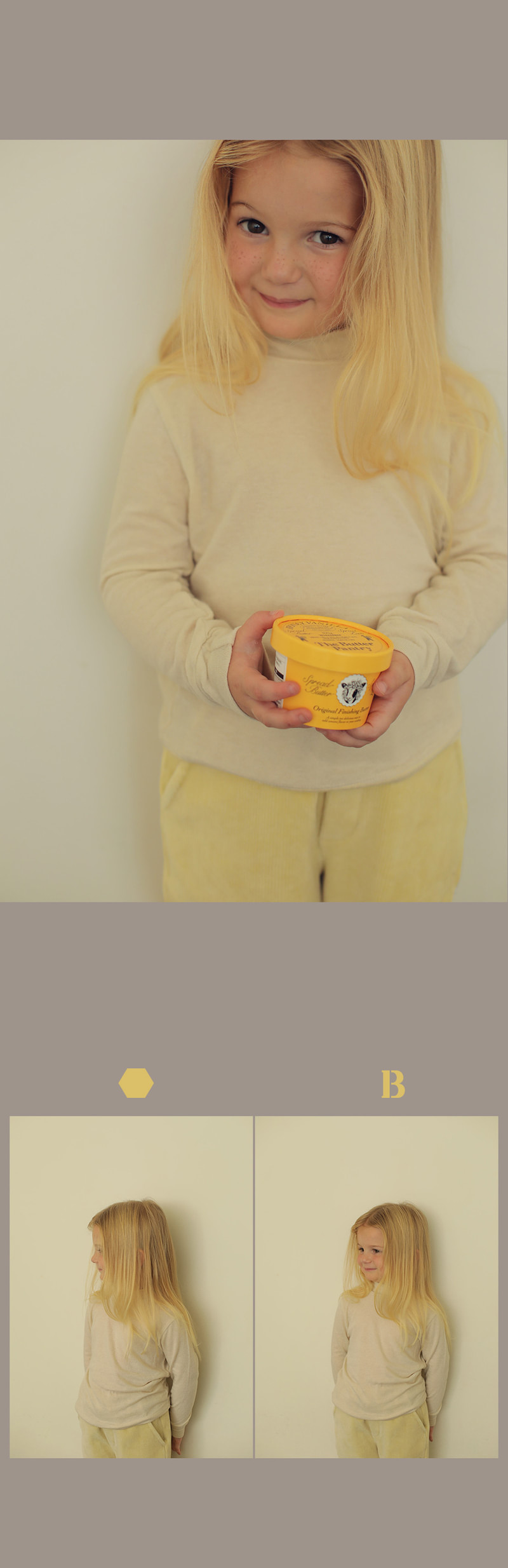 Butter Mock Neck Tee by Bien a Bien for Child - view 4