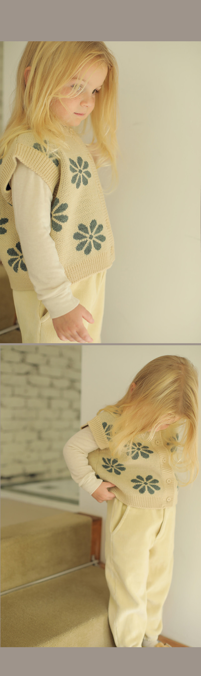 Butter Mock Neck Tee by Bien a Bien for Child - view 5