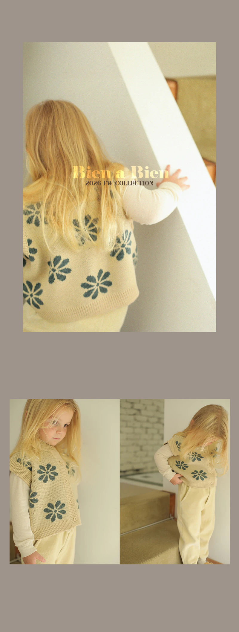Dous Knit Vest by Bien a Bien for Child - view 4