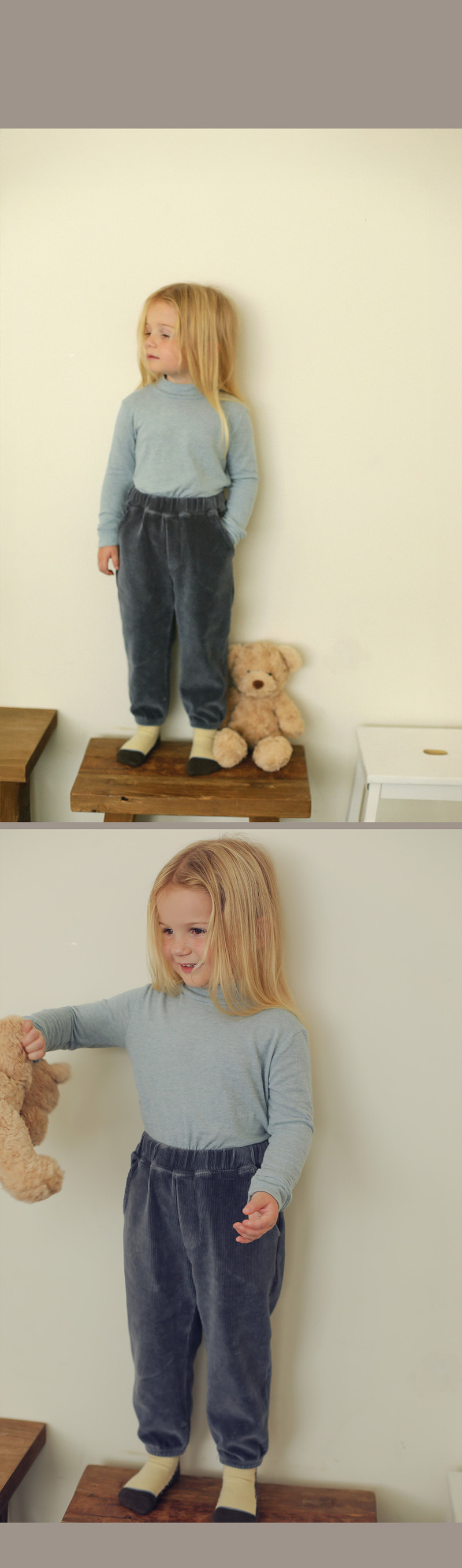 Butter Mock Neck Tee by Bien a Bien for Child - view 6