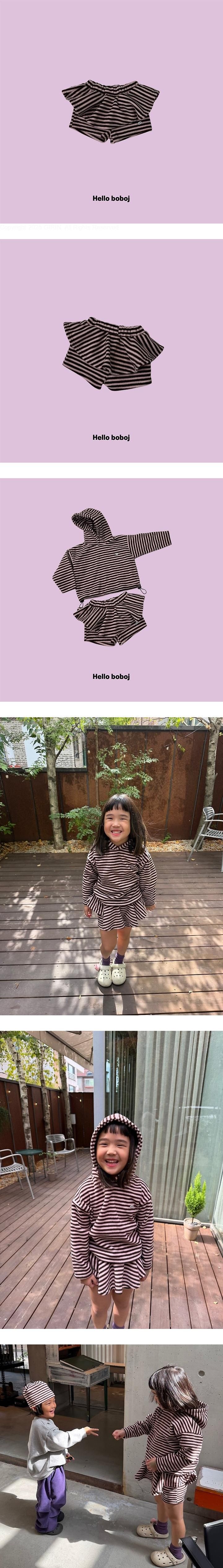 Ppiong Striped Skirt Shorts by Bobo j for Child girl - view 1