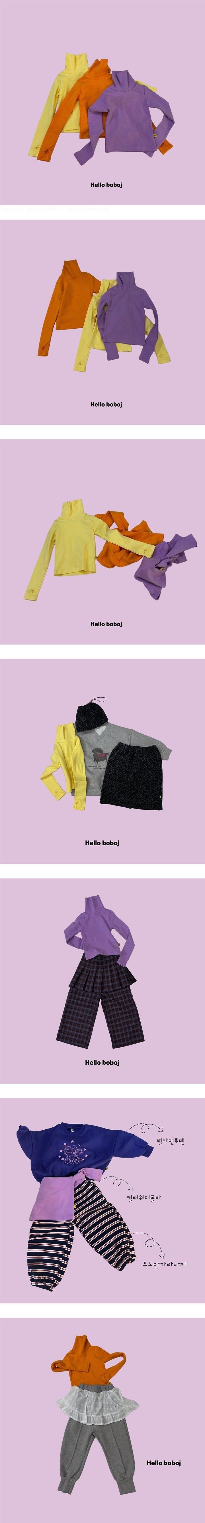 Color Warmer Neck Tee by Bobo j for Child unisex - view 1