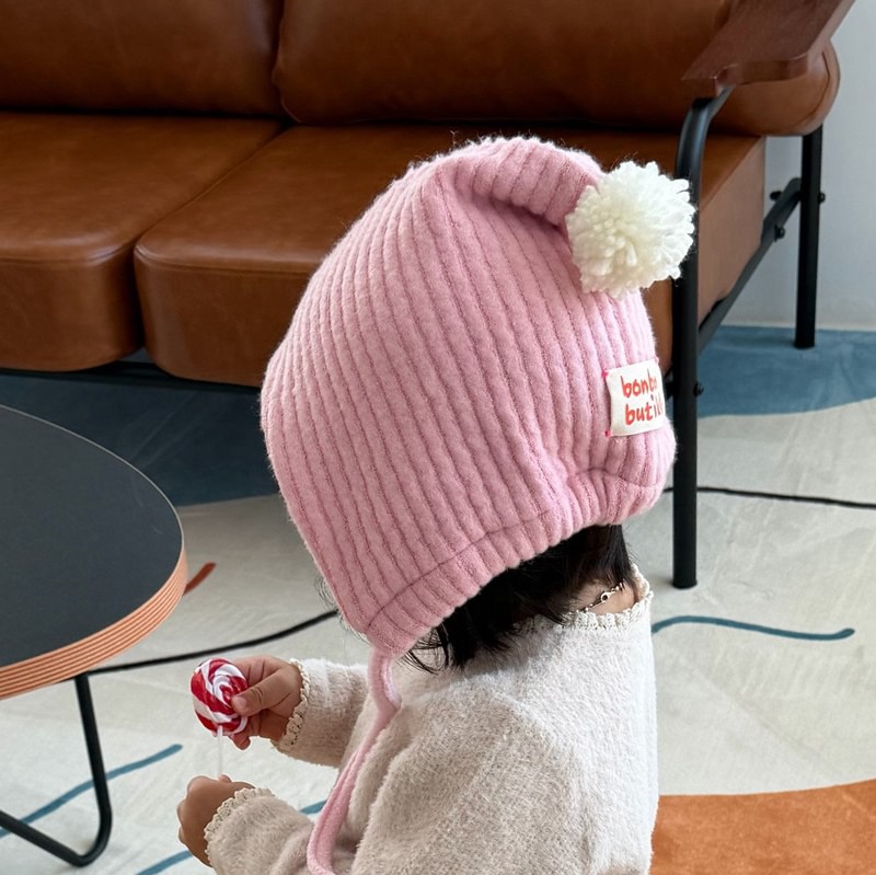 Pompom Bonnet by Bon Bon Butik for Child - view 3