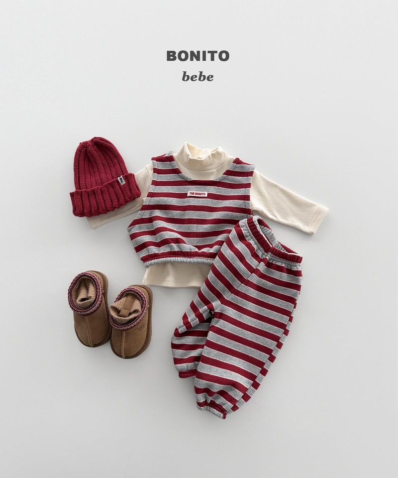Striped Vest Top & Bottom Set by Bonito for Baby - view 9