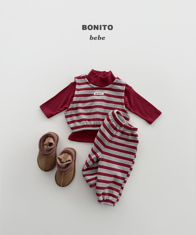 Striped Vest Top & Bottom Set by Bonito for Baby - view 11