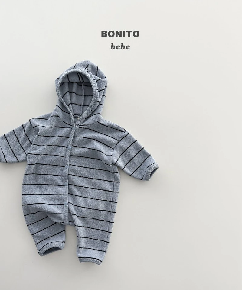 Striped Terry Hooded Suit by Bonito for Baby - view 5