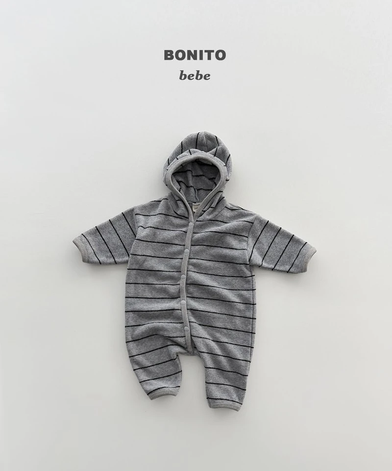 Striped Terry Hooded Suit by Bonito for Baby - view 7