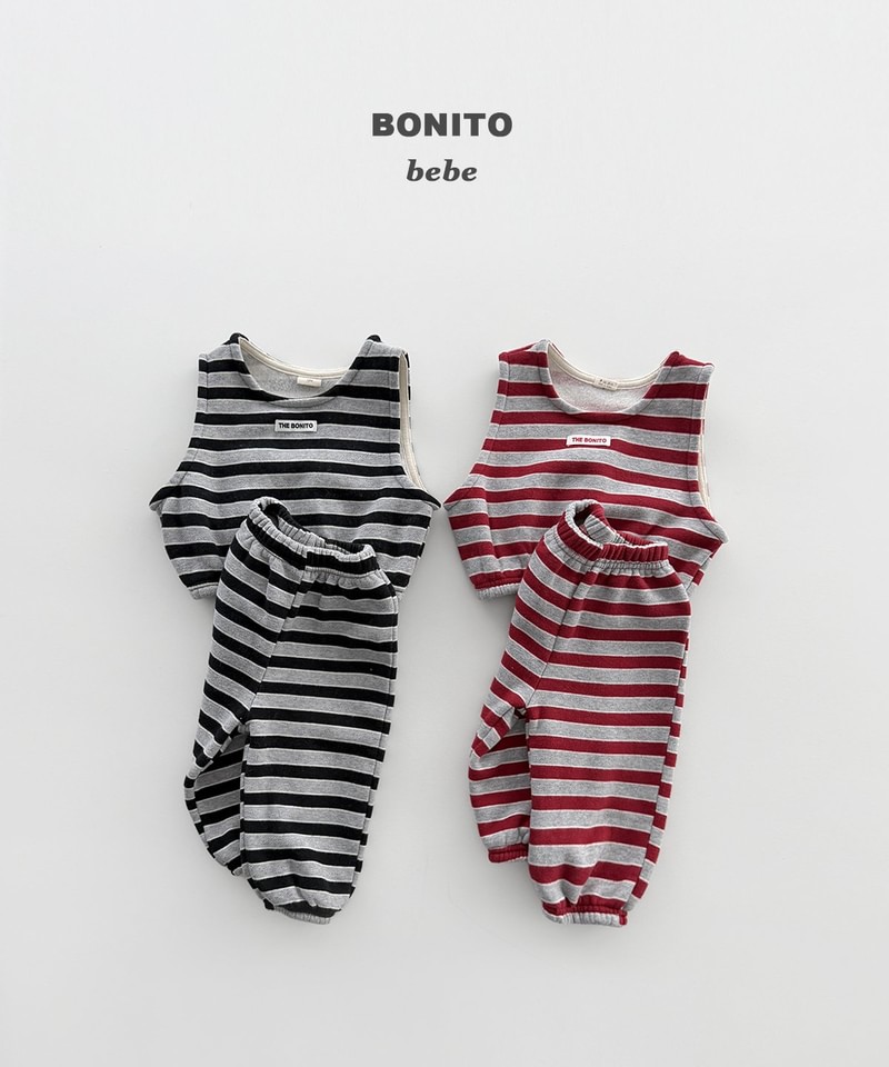 Striped Vest Top & Bottom Set by Bonito for Baby - view 1