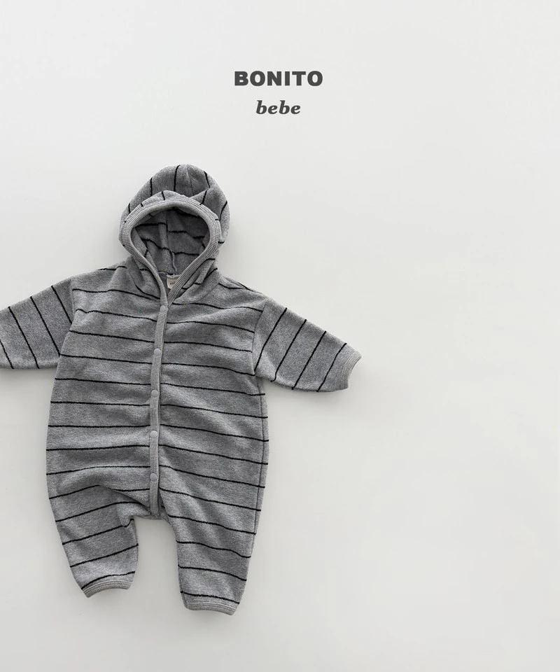 Striped Terry Hooded Suit by Bonito for Baby - view 8