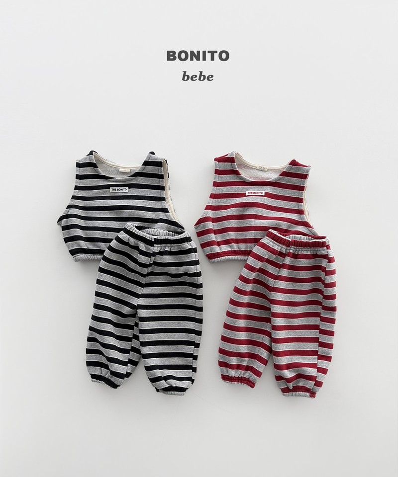 Striped Vest Top & Bottom Set by Bonito for Baby - view 2