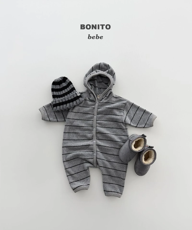 Striped Terry Hooded Suit by Bonito for Baby - view 9