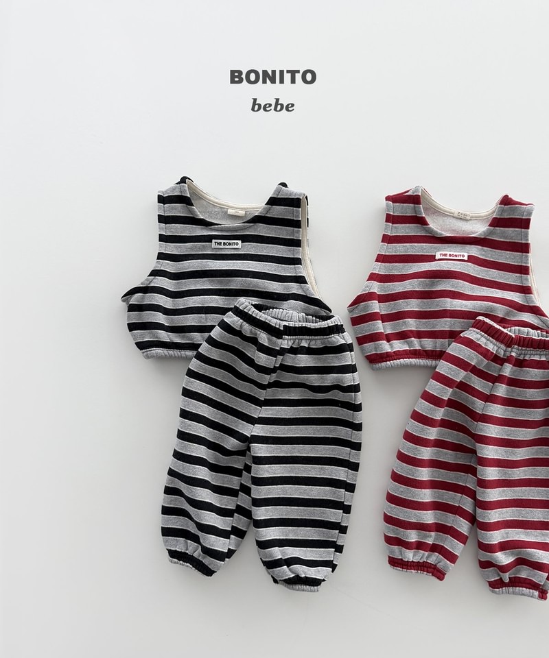 Striped Vest Top & Bottom Set by Bonito for Baby - view 3