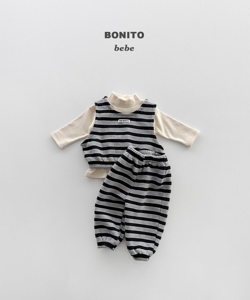 Striped Vest Top & Bottom Set by Bonito for Baby - view 4