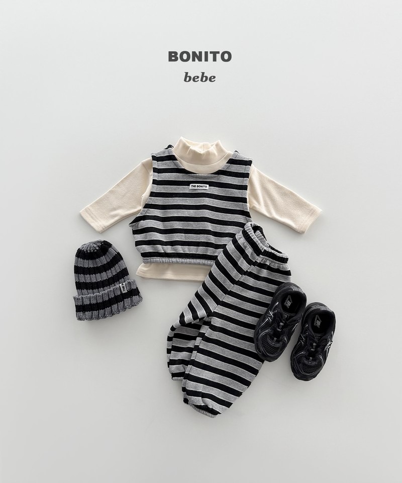 Striped Vest Top & Bottom Set by Bonito for Baby - view 5