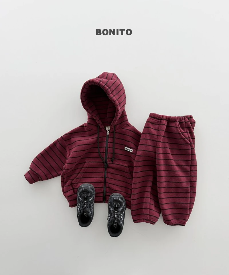 Woori Striped Hooded Zip-up Set by Bonito for Child - view 9
