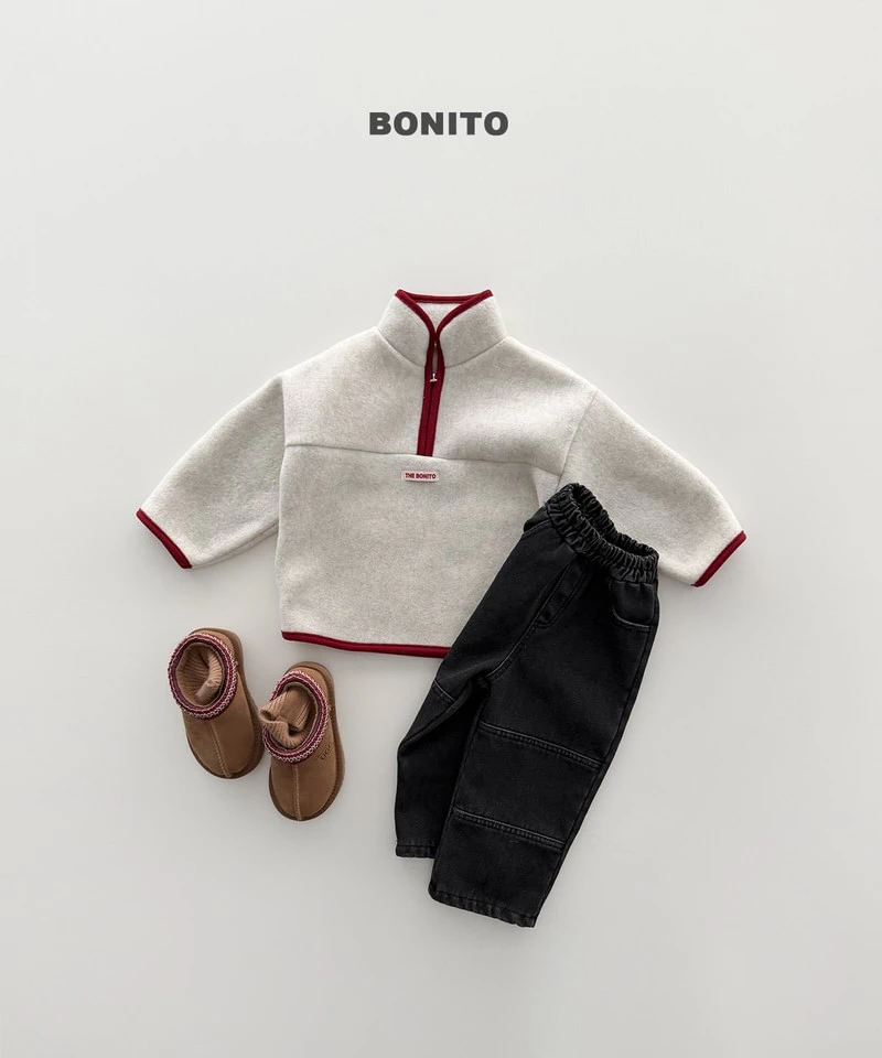 Cotton Candy Color Contrast Half Zip-up by Bonito for Child - view 8