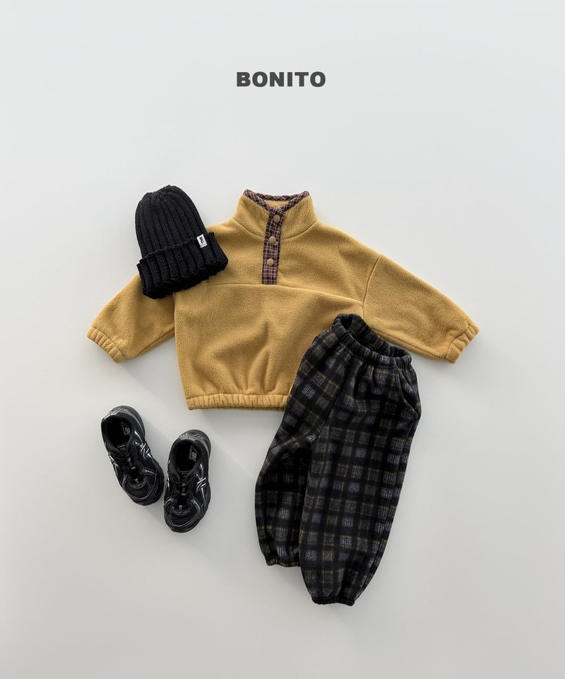 Check Fleeced Jogger Pants by Bonito for Child - view 7