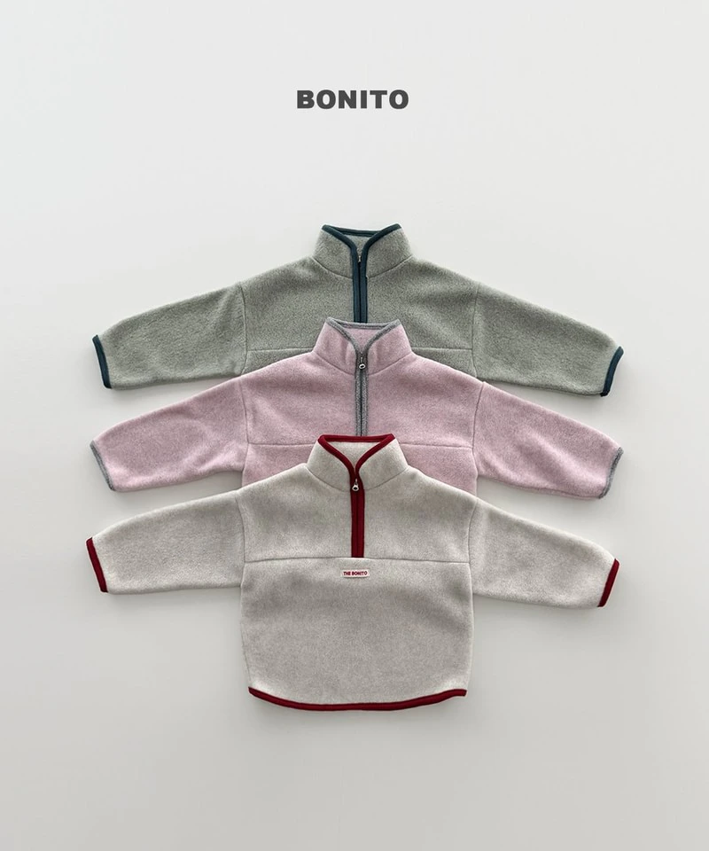 Cotton Candy Color Contrast Half Zip-up by Bonito for Child - view 1