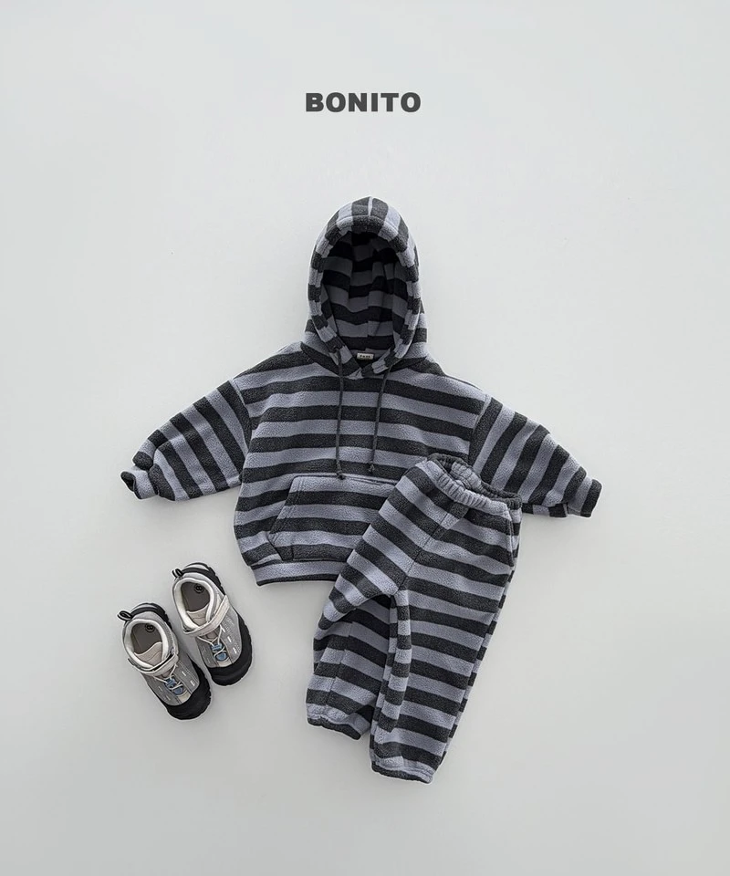 Striped Fleeced Hood Tee by Bonito for Child - view 7