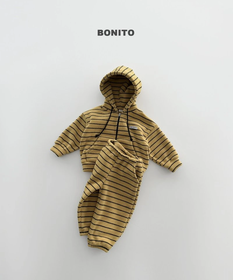 Woori Striped Hooded Zip-up Set by Bonito for Child - view 4
