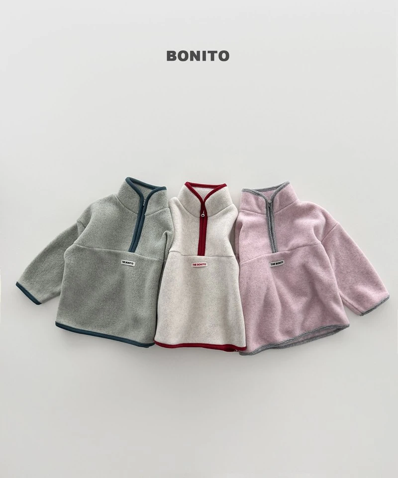 Cotton Candy Color Contrast Half Zip-up by Bonito for Child - view 3