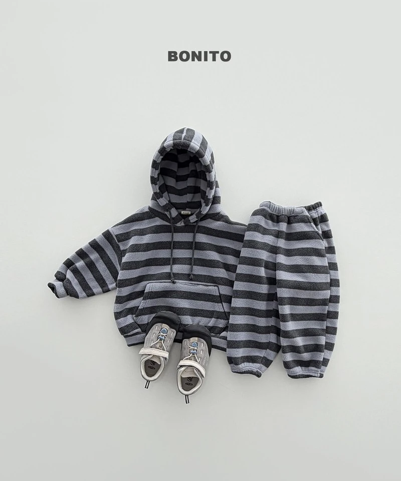 Striped Fleeced Hood Tee by Bonito for Child - view 8