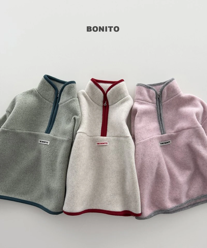 Cotton Candy Color Contrast Half Zip-up by Bonito for Child - view 4