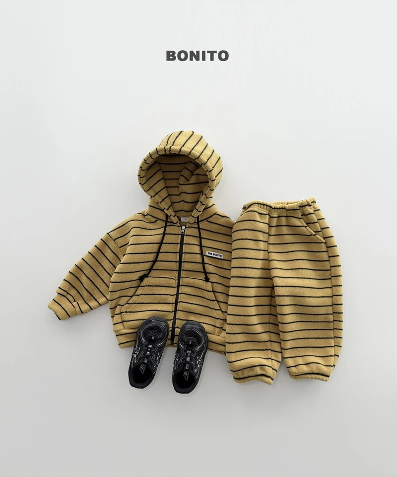 Woori Striped Hooded Zip-up Set by Bonito for Child - view 6