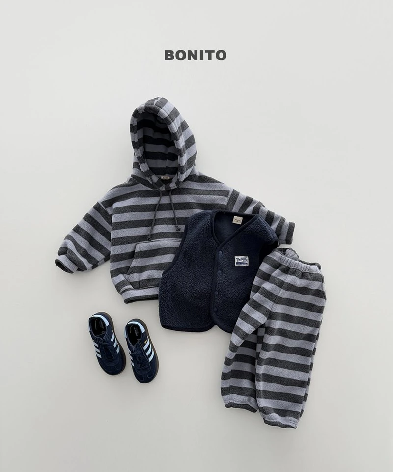Striped Fleeced Hood Tee by Bonito for Child - view 10
