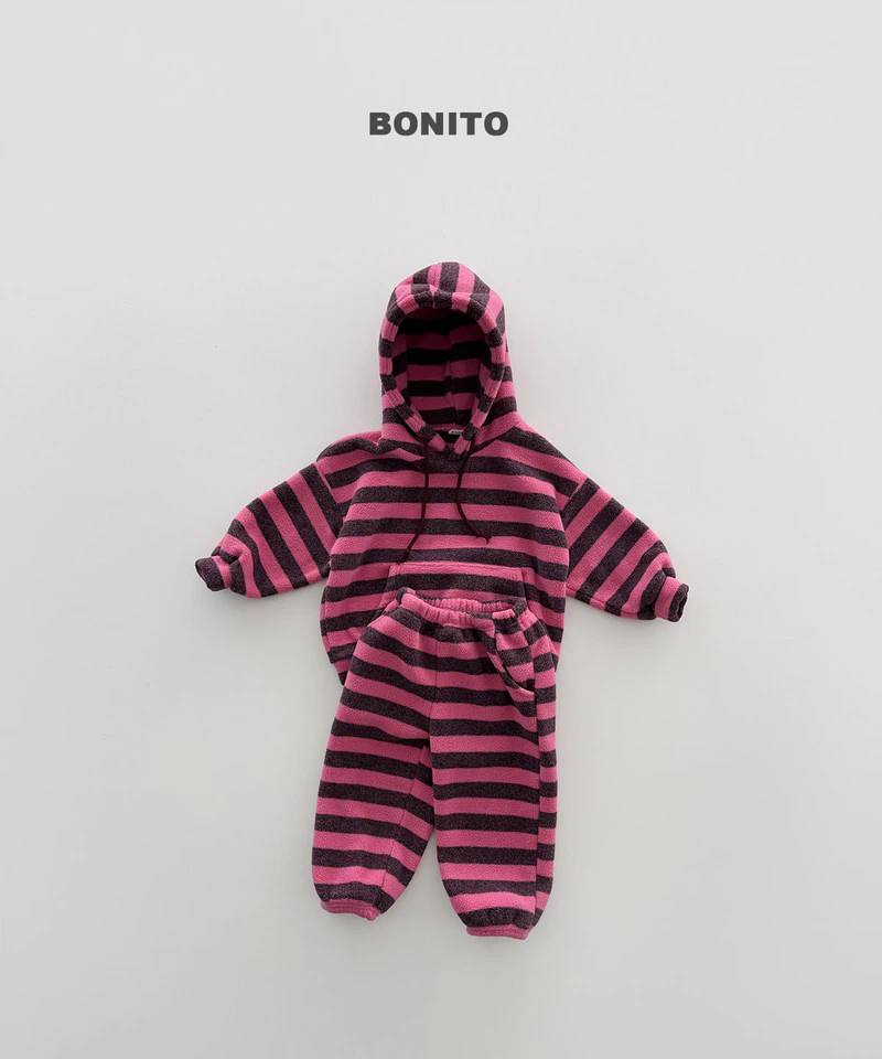 Striped Fleeced Hood Tee by Bonito for Child - view 11