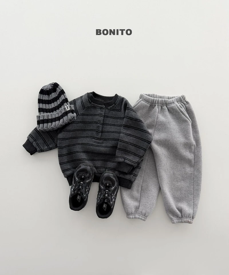 Striped Henley Neck Sweatshirt by Bonito for Child - view 11
