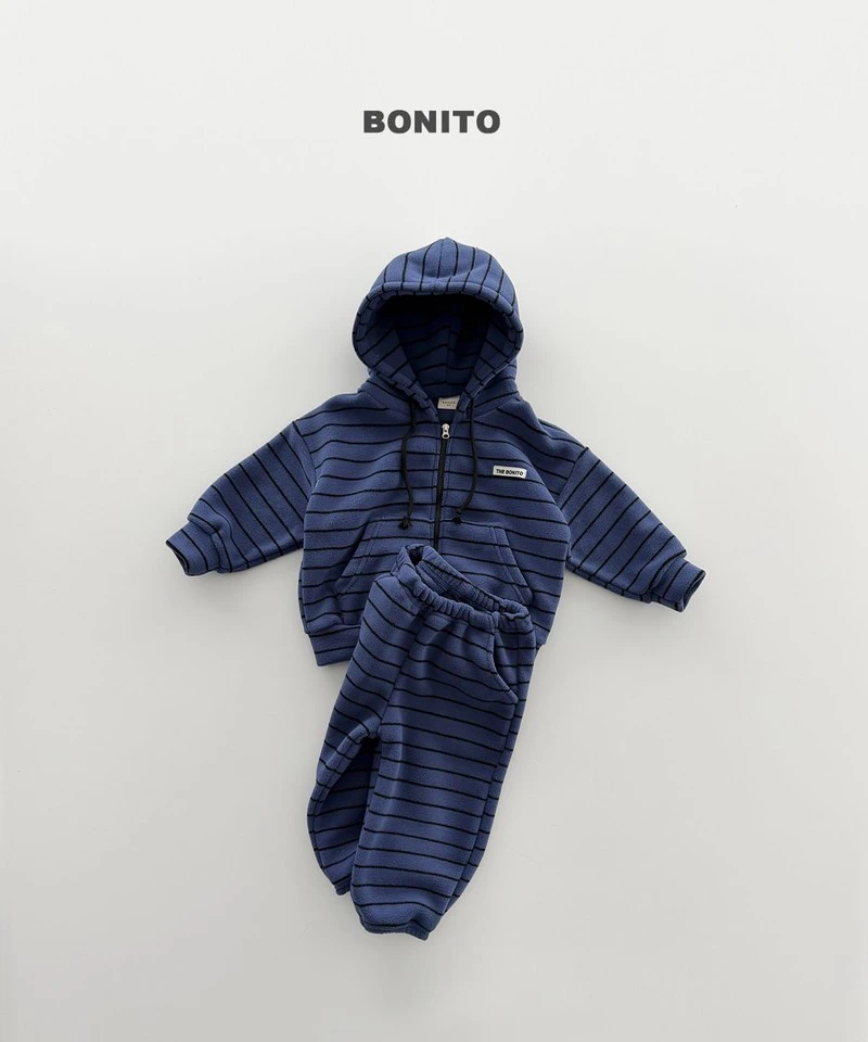 Woori Striped Hooded Zip-up Set by Bonito for Child - view 10