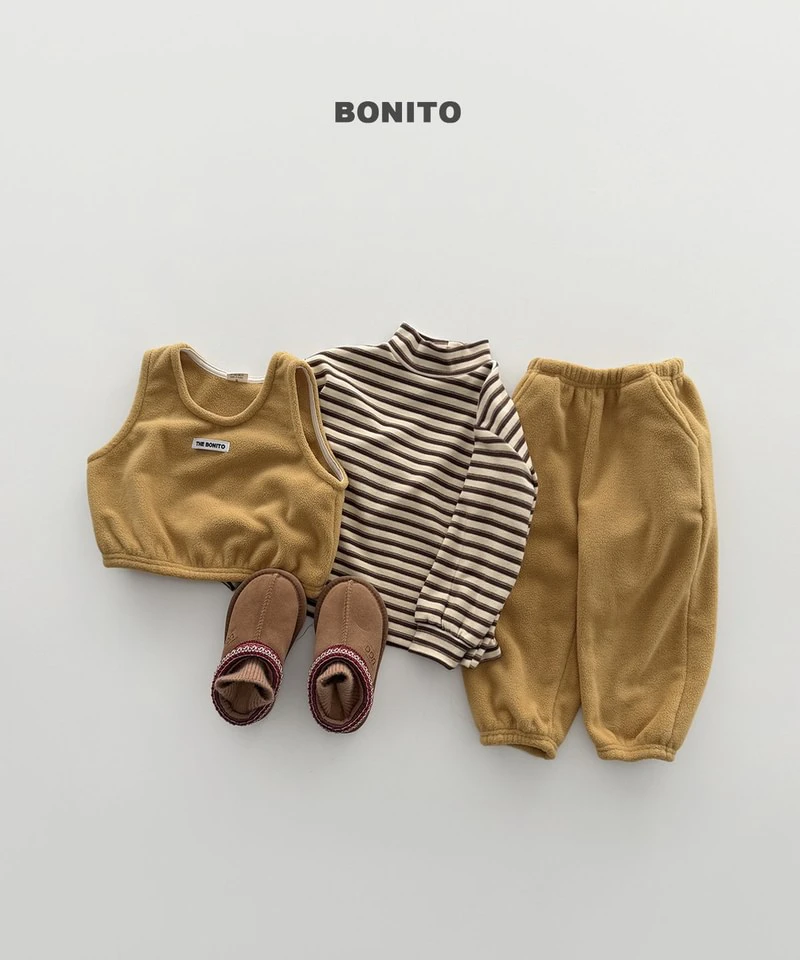 Retro Loose Striped Mock Neck Tee by Bonito for Child - view 12