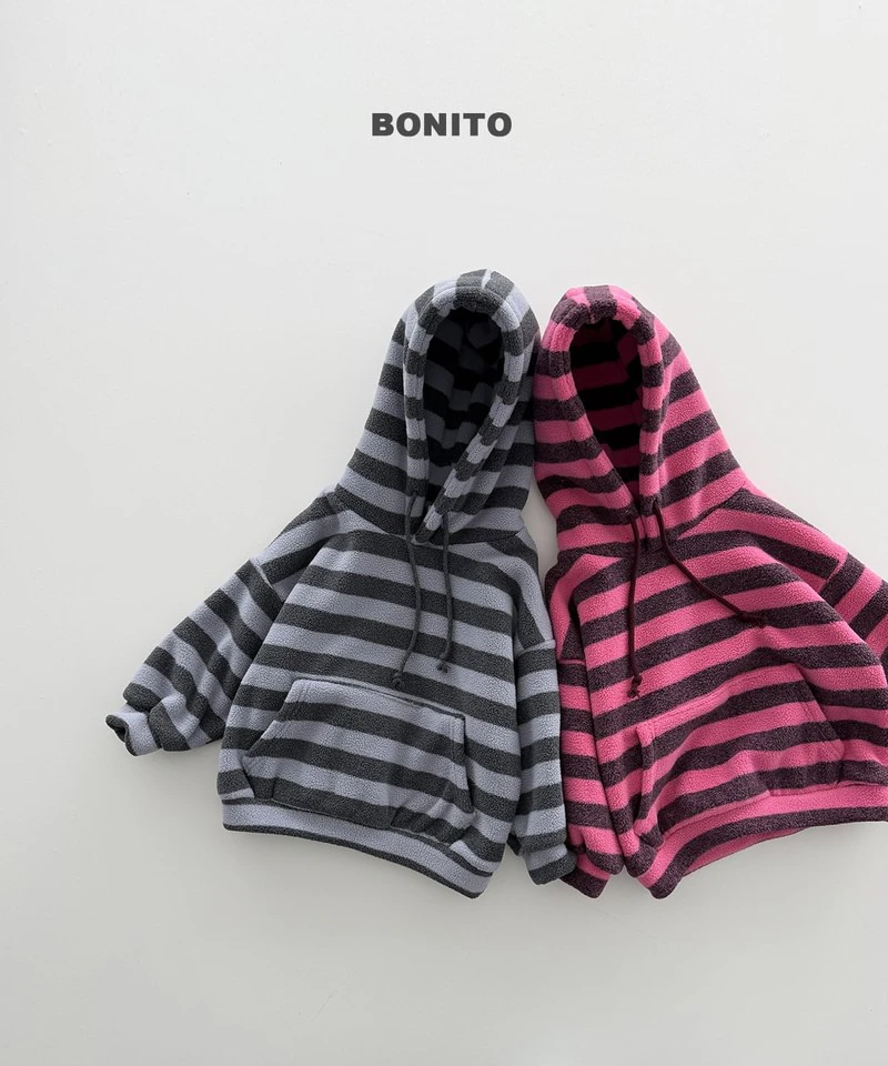 Striped Fleeced Hood Tee by Bonito for Child - view 3