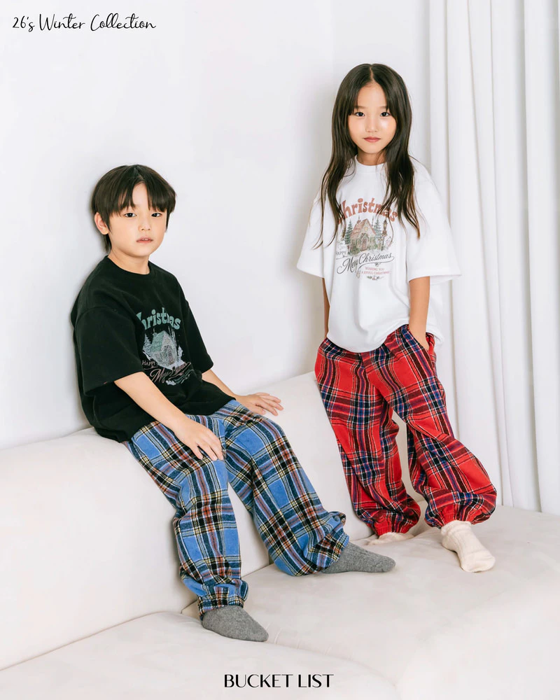 Fleeced Check Jogger Pants by Bucket List for Child - view 3