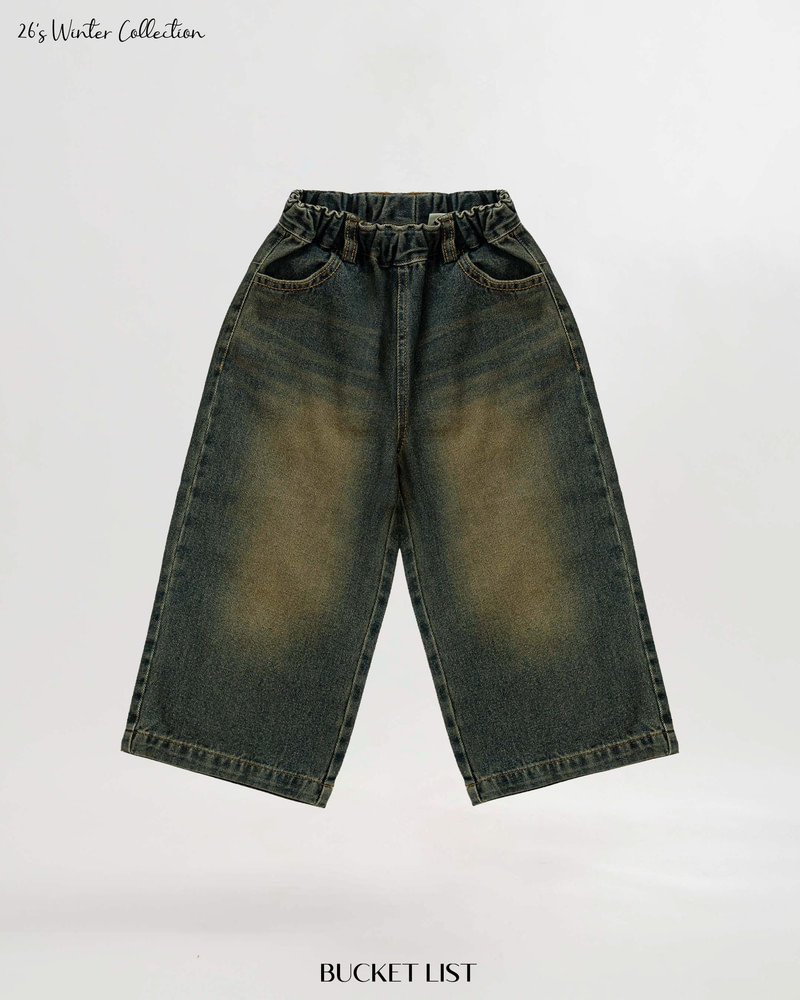 Fleeced Wide Denim Pants by Bucket List for Child - view 8