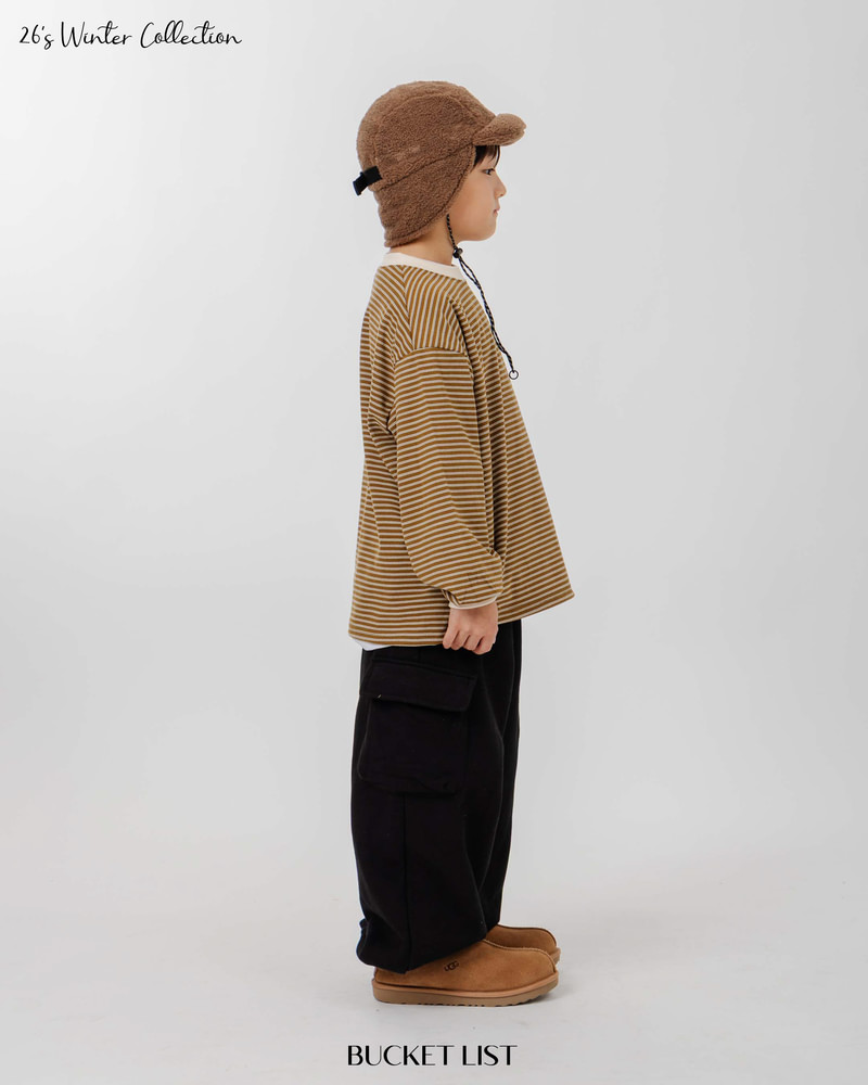 Fleeced Embossed Cargo Jogger Pants by Bucket List for Child - view 12
