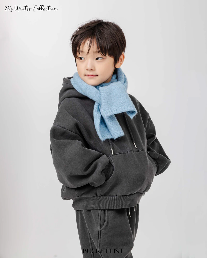 Fleeced Dyeing Hood Tee by Bucket List for Child - view 11