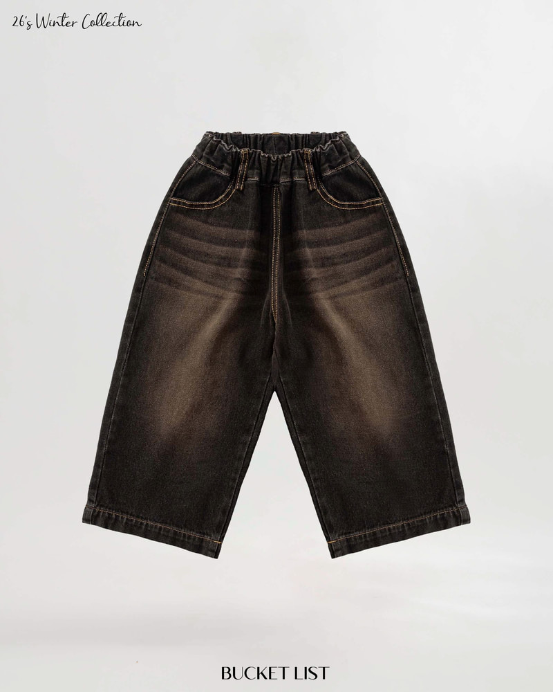 Fleeced Wide Denim Pants by Bucket List for Child - view 9
