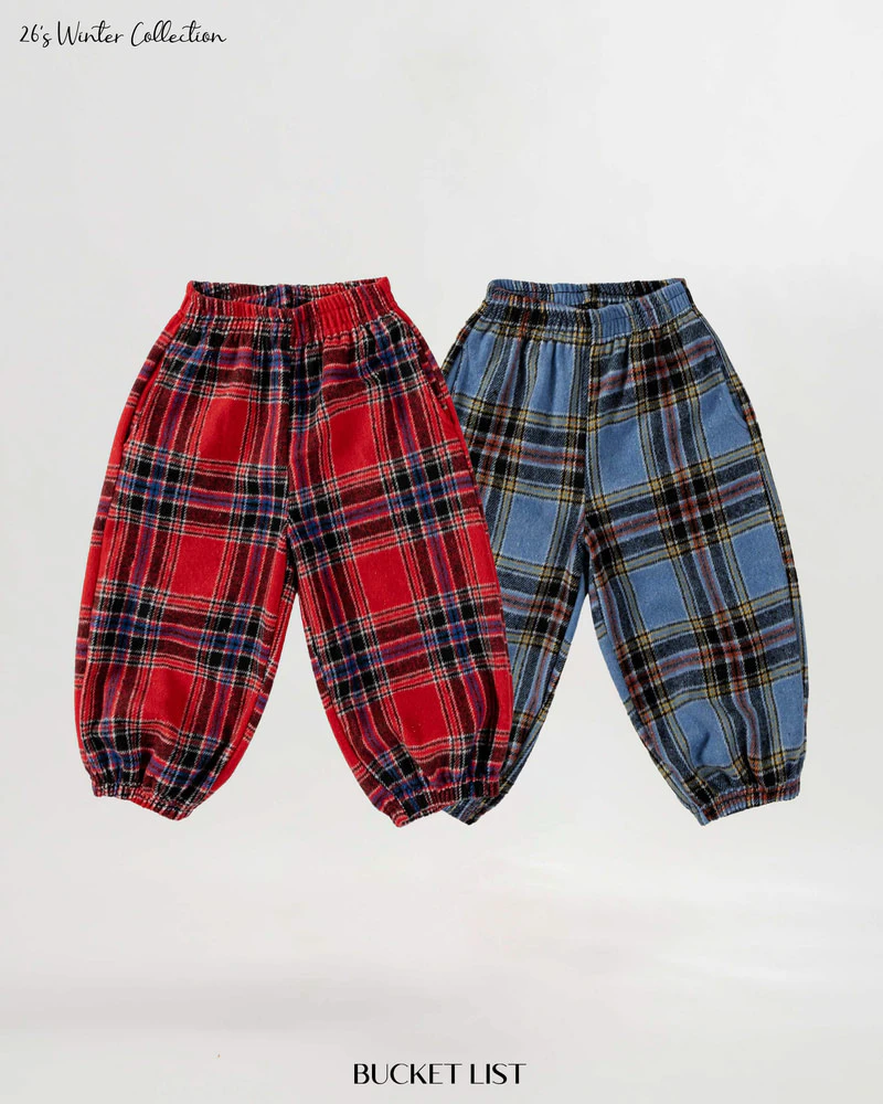 Fleeced Check Jogger Pants by Bucket List for Child - view 7