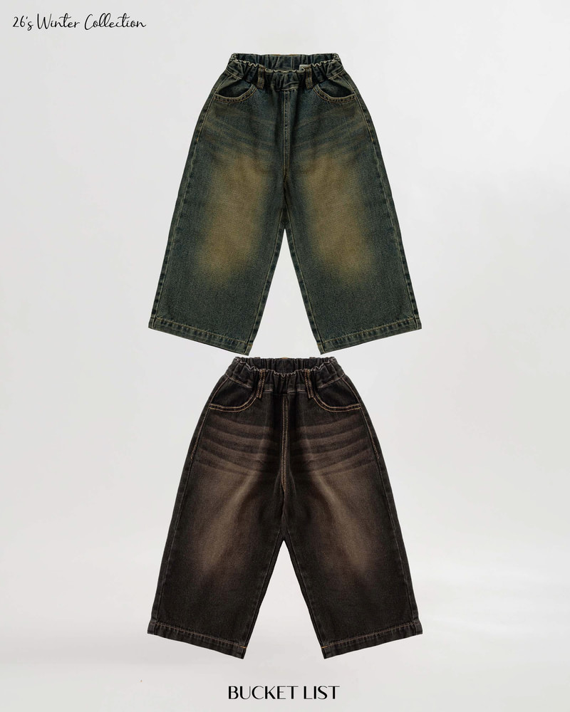 Fleeced Wide Denim Pants by Bucket List for Child - view 10