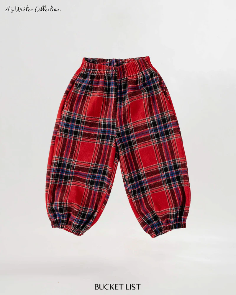 Fleeced Check Jogger Pants by Bucket List for Child - view 8