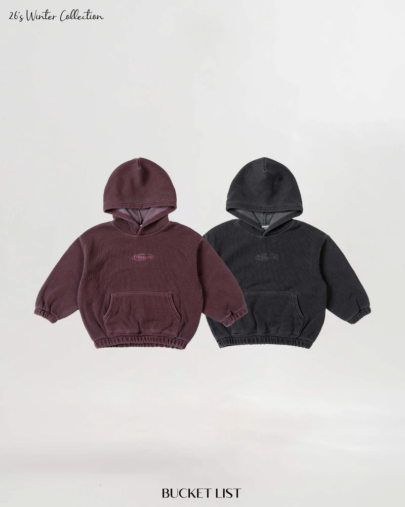 Waffle Dyeing Fleeced Hood Tee by Bucket List for Child - view 1
