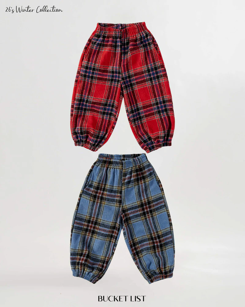 Fleeced Check Jogger Pants by Bucket List for Child - view 10